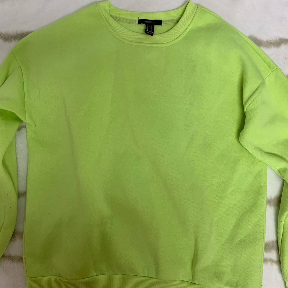 neon green sweatshirt